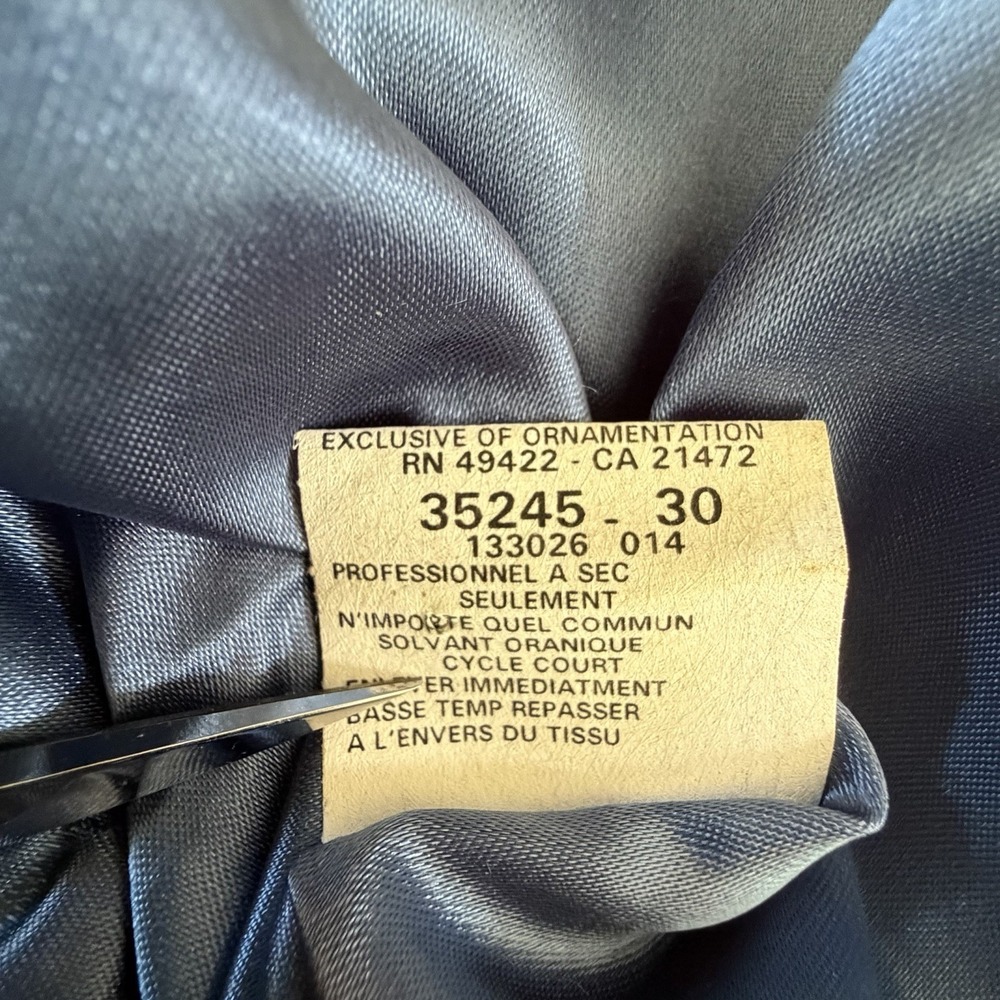 Vintage Gunne Sax Jessica McClintock 10 Strapless Shimmery Blue Satin Gown Dress - Picture 8 of 14